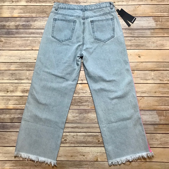 NEW Dolls Kill Momokrom Light Wash Culotte Jeans - Picture 6 of 6